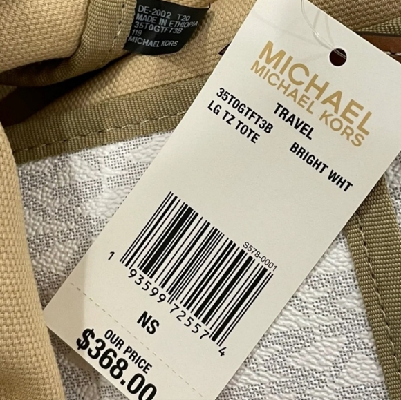 Michael Kors Jet Set Logo Stripe Shoulder Tote Bag - Picture 5 of 6